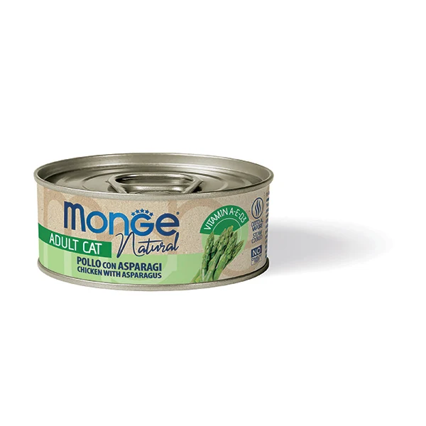 Monge Natural Adult — pollo con asparagi, scatoletta 80 g